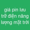 giá pin lưu trữ điện năng lượng mặt trời