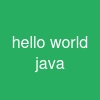 hello world java