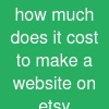 how much does it cost to make a website on etsy