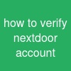 how to verify nextdoor account