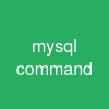 mysql command