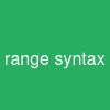 range syntax