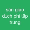 sàn giao dịch phi tập trung