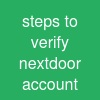 steps to verify nextdoor account