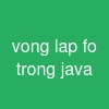 vong lap fo trong java