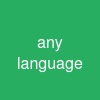 any language