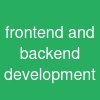 front-end and back-end development
