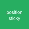 position: sticky