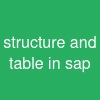 structure and table in sap