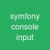 symfony console input