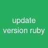 update version ruby