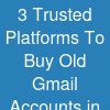 3 Trusted Platforms To Buy Old Gmail Accounts in Bulk
