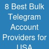 8 Best Bulk Telegram  Account Providers for USA Businesses
