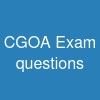 CGOA Exam questions