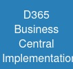 D365 Business Central Implementation