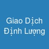 Giao Dịch Định Lượng