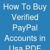 How To Buy Verified PayPal Accounts in Usa | PDF