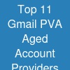 Top 11 Gmail PVA & Aged Account Providers (202