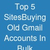 Top 5 SitesBuying Old Gmail Accounts In Bulk