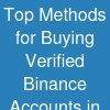 Top Methods for Buying Verified Binance Accounts in 2026