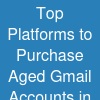 Top Platforms to Purchase Aged Gmail Accounts in the USA