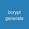 bcrypt generate