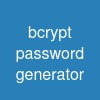 bcrypt password generator