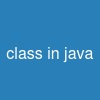 class in java