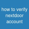 how to verify nextdoor account