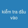 kiểm tra đầu vào
