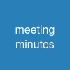 meeting minutes