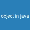 object in java