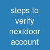 steps to verify nextdoor account