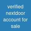 verified nextdoor account for sale
