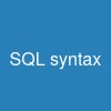SQL syntax