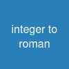 integer to roman