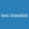test checklist