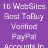 16 WebSites Best To.Buy Verified PayPal Accounts In This Year ..