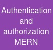 Authentication and authorization MERN