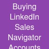 Buying LinkedIn Sales Navigator Accounts