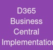 D365 Business Central Implementation