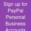 Sign up for PayPal | Personal & Business Accounts