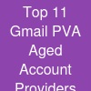 Top 11 Gmail PVA & Aged Account Providers