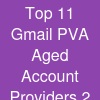 Top 11 Gmail PVA & Aged Account Providers (2