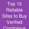 Top 15 Reliable Sites to Buy Verified Cryptomus Accounts