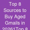 Top 8 Sources to Buy Aged Gmails in 20261Top 8 Sources to Buy Aged Gmails in 2026