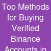 Top Methods for Buying Verified Binance Accounts in 2026