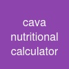 cava nutritional calculator​