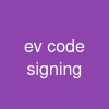 ev code signing