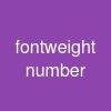 font-weight number